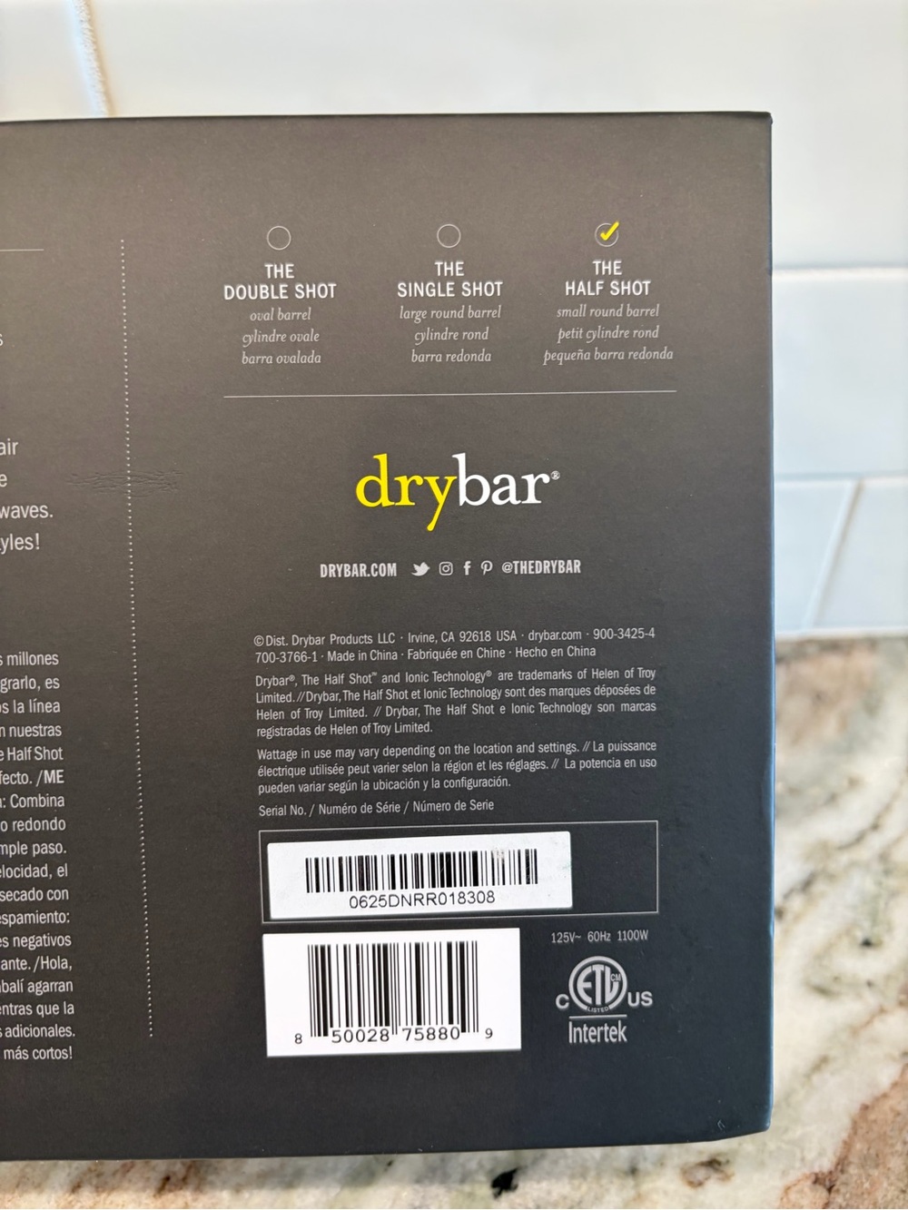 Drybar The Half Shot Blow Dryer Brush 1100W Yellow Round - Picture 7 of 7